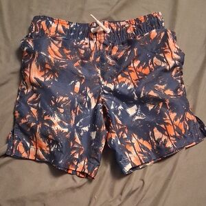 Tropical Palm Print Men's Swim Shorts